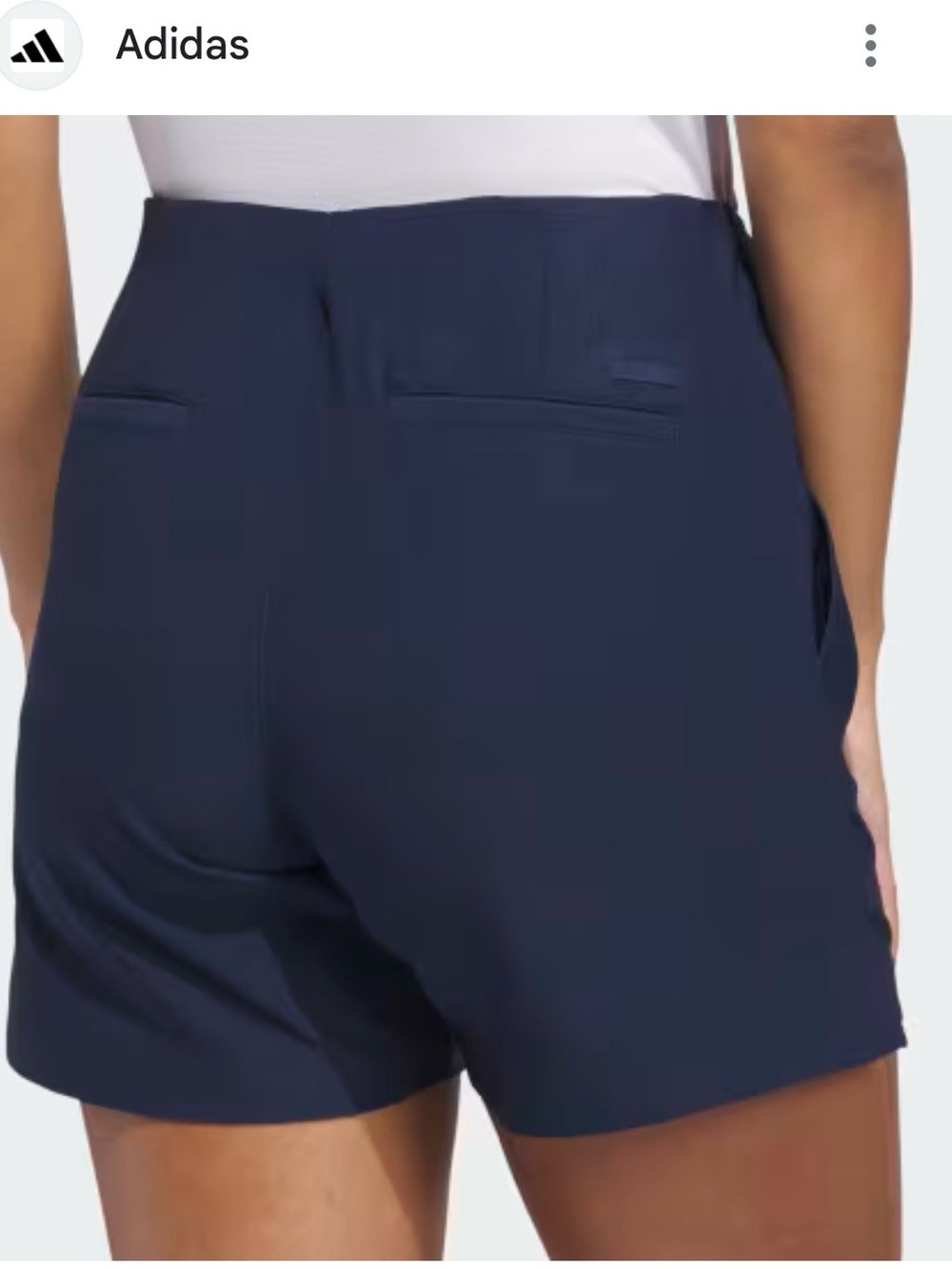 adidas Pintuck pull on golf shorts Navy Athletic Bermuda Women small